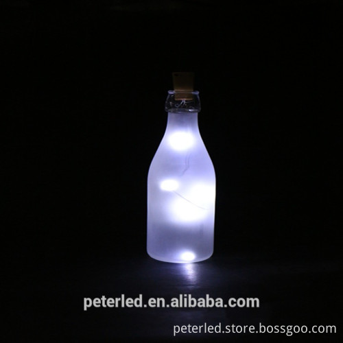 2016 led glass wine bottle cap light for shop window decoration